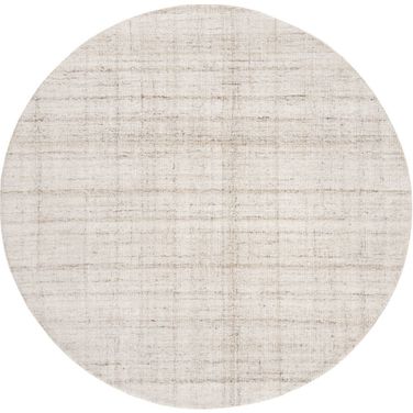 Abstract Hand Tufted Ivory and Beige 12' x 12' Round Rugs