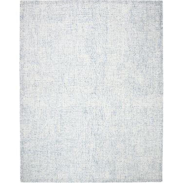 Abstract Hand Tufted Ivory and Blue 11' x 15' Oversized Rugs ABT470M-1115