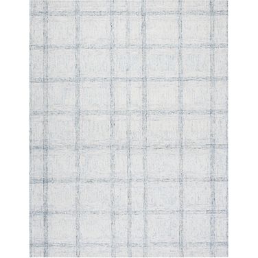Abstract Hand Tufted Ivory and Gold 9' x 12' Large Rectangle Rugs