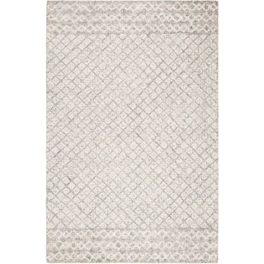 Abstract Hand Tufted Ivory and Grey 11' x 15' Oversized Rugs ABT203F-1115