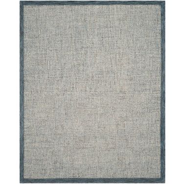 Abstract Hand Tufted Navy and Ivory 11' x 15' Oversized Rugs