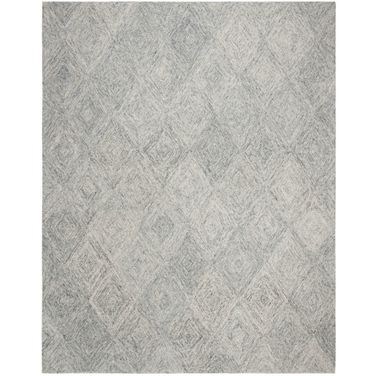 Abstract Hand Tufted Silver 9' x 12' Large Rectangle Rugs