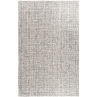 Abstract Hand Tufted Silver and Blue 10' x 14' Large Rectangle Rugs