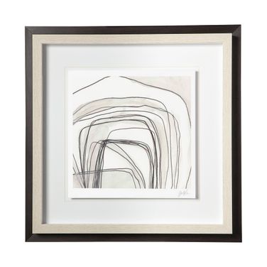 Abstract Logic III Framed Wall Art In Black and Beige