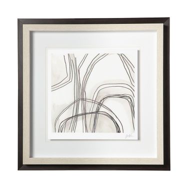 Abstract Logic IV Framed Wall Art In Black and Beige