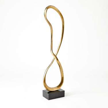 Abstract Loop Sculpture In Black