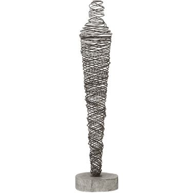 Abstract Wire Man Floor Sculpture In Gray TH97697