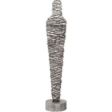 Abstract Wire Man Floor Sculpture In Gray TH97698