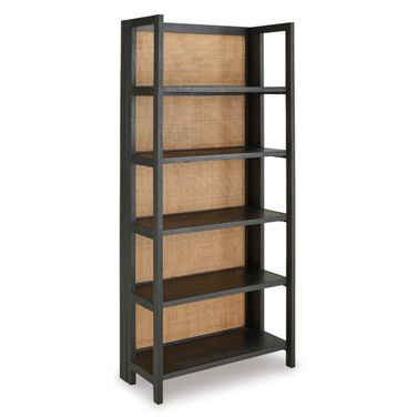 Abyard Bookcase In Black and Natural