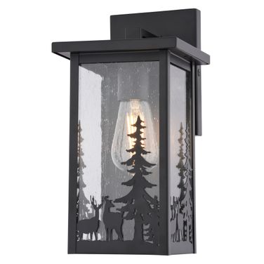 Acadia 12.25 Inch Outdoor Wall Light In Matte Black