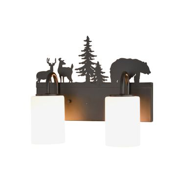 Acadia 14.5 Inch 2 Light Vanity with LED Night Light In Bronze