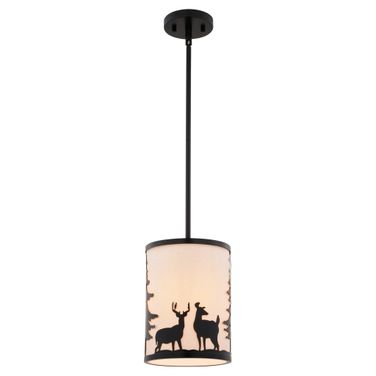 Acadia 7.5 Inch Mini Pendant In Bronze