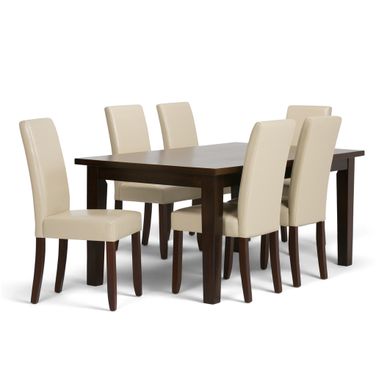 Acadian/Eastwood 7-Piece Dining Set In Satin Cream