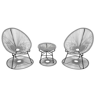 Acapulco 3 Piece Chat Set In Spave Gray