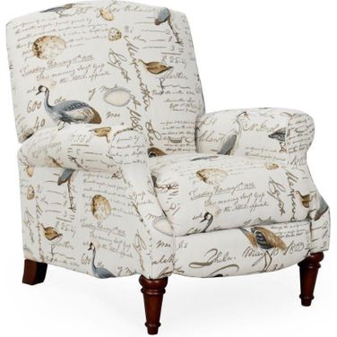 Accent Recliners Manual Reclining Chair Bird Script Recliner