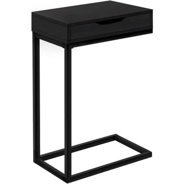 Accent Table In Black Metal With A Drawer