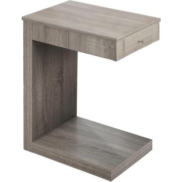 Accent Table In Dark Taupe With A Drawer
