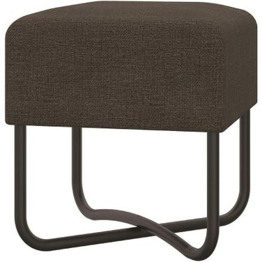 Ace Bench In Dark Brown Fabric With Black Painted Base