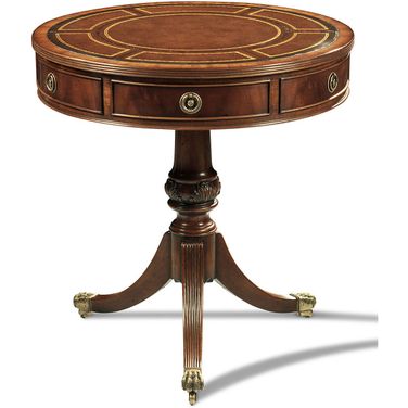 Ace Occasional Table In Mahogany/Brown/Brass