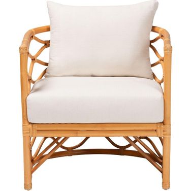 Acelynn Rattan Arm Chair In Light Honey