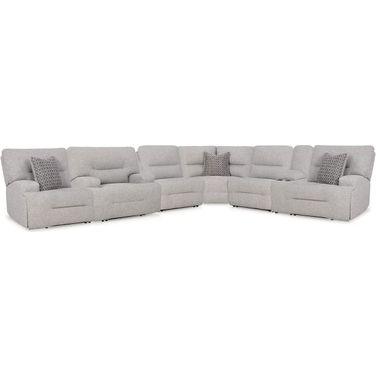 Acklen Place 7-Piece Power Reclining Sectional In Pewter