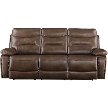 Acme Aashi Motion Sofa In Brown Leather