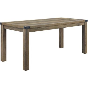 Acme Abiram Dining Table In Rustic Oak Finish