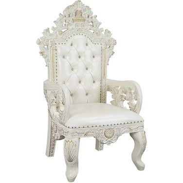 Acme Adara Arm Chair Set Of 2 In Antique White Finish