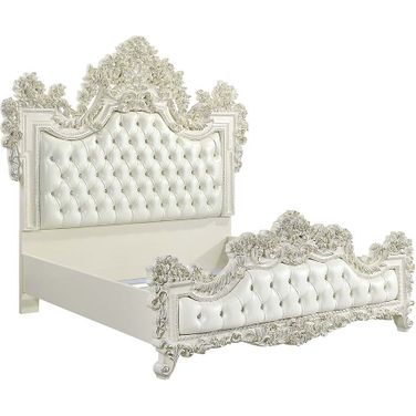 Acme Adara Eastern King Bed In Antique White Finish