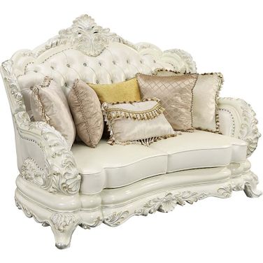 Acme Adara Loveseat With 5 Pillows
