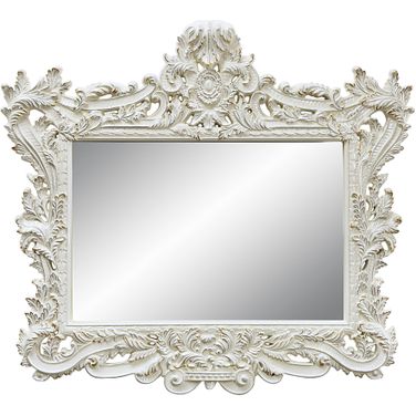 Acme Adara Mirror In Antique White Finish