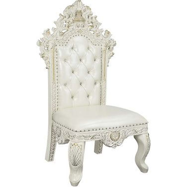 Acme Adara Side Chair Set Of 2 In Antique White Finish