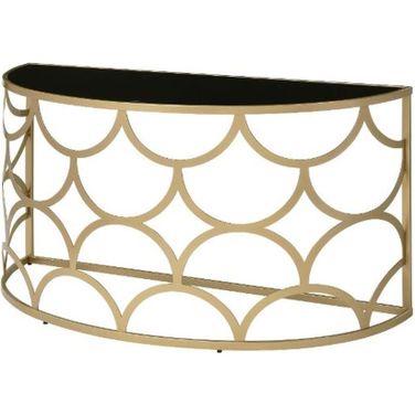 Acme Altus Console Table In Gold Finish