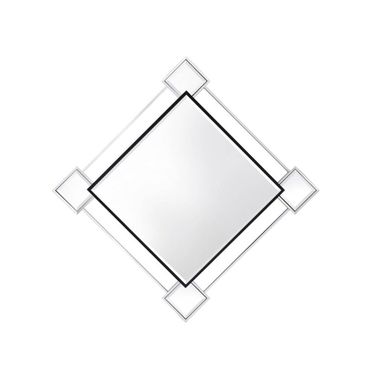 Acme Asbury Wall Accent Mirror In Mirrored And Chrome
