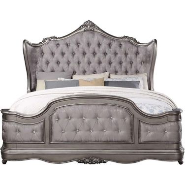 Ariadne Eastern King Bed In Antique Platinum Finish