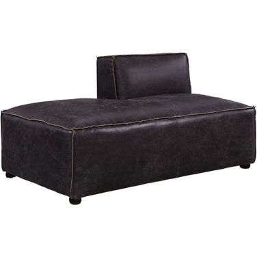 Acme Birdie Modular Chaise In Antique Slate Top Grain Leather