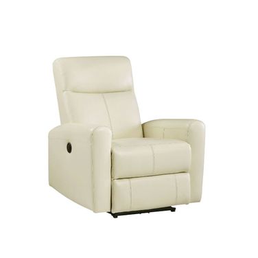 Acme Blane Power Motion Recliner In Beige Top Grain Leather Match