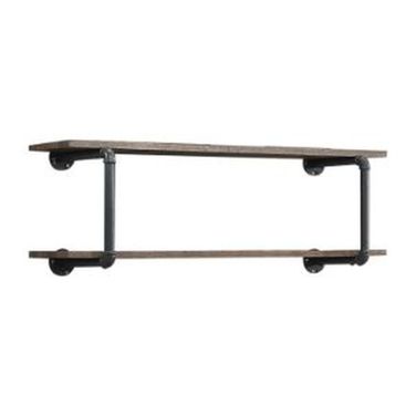 Acme Brantley Wall Rack In Antique Oak And Sandy Gray Finish