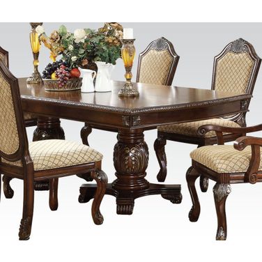 Acme Chateau De Ville Dining Table With Double Pedestal In Espresso