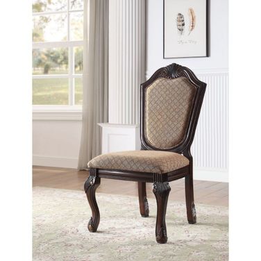 Acme Chateau De Ville Side Chair Set Of 2 In Espresso