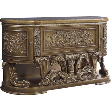 Acme Constantine Dresser In Brown And Gold Finish