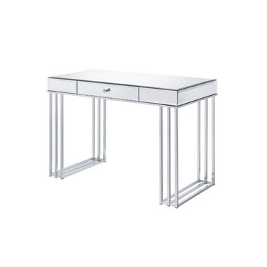 Acme Critter Writing Desk In Mirrored And Chrome Finish