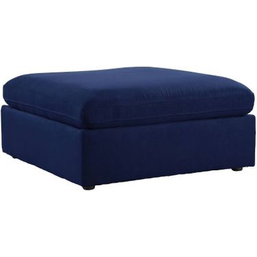 Acme Crosby Ottoman In Blue Fabric