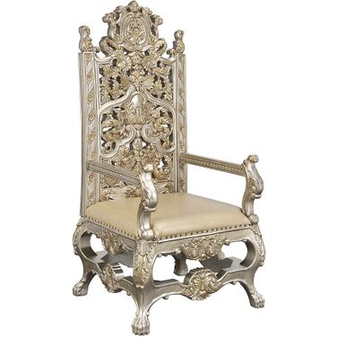 Acme Danae Arm Chair Set Of 2 In Champagne and Gold Finish
