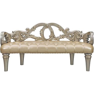 Acme Danae Bench In Champagne And Gold Finish