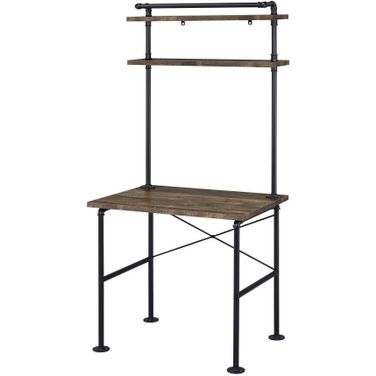 Ensata Writing Desk In Rustic Oak and Black