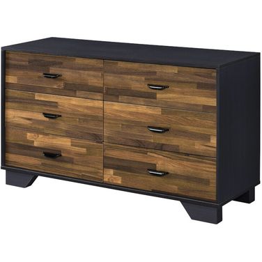 Acme Eos Dresser In Walnut And Black Finish