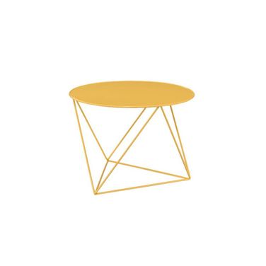 Acme Epidia Accent Table In Yellow Finish