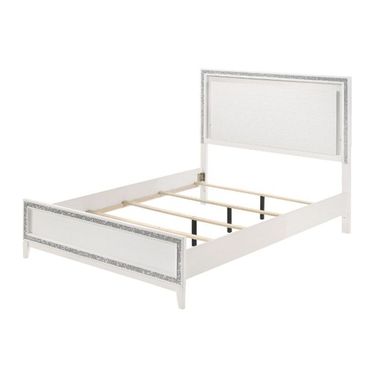 Acme Haiden Eastern King Bed With Led In White Finish