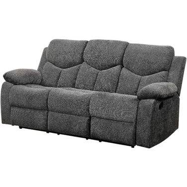 Acme Kalen Motion Sofa In Gray Chenille